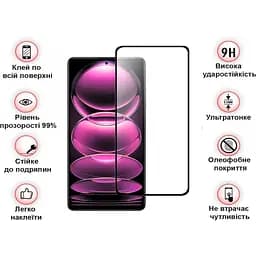 Захисне скло BeCover для Poco X5 Pro 5G Black (708820) - мініатюра 3
