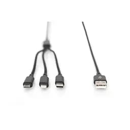 Дата кабель USB 2.0 AM to Lightning + Micro 5P + Type-C 1.0m charge only Digitus (AK-300160-010-S) - мініатюра 6