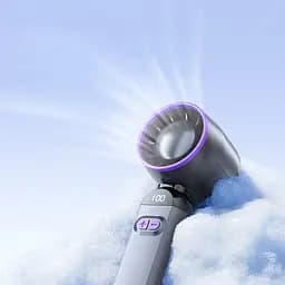 Вентилятор портативний настільний ручний Handheld fan LY-937 із вбудованим акумулятором та з цифровим дисплеєм, 5 швидкостей - мініатюра 2
