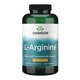 Амінокислота Swanson L-Arginine 500 мг 200 капс