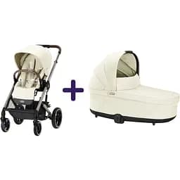 Прогулянкова коляска Cybex Balios S Lux TPE Seashell Beige + Люлька Cybex S Seashell Beige