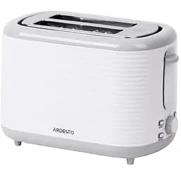 Тостер Ardesto T-F17WG, White, 930W, 2 тоста, 2 отделения, 7 режимов поджаривания, размораживания