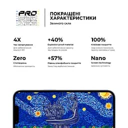 Захисне скло для Apple iPhone 13 Pro Max/14 Plus, Pro 3D LE, повноекранне 3D скло з рамкою, глянцеве, загартоване, протиударне, ультратонке, поліпшене олеофобне і гідрофобне покриття, 9H, повне проклеювання, ArmorStandart (ARM65655) - мініатюра 4