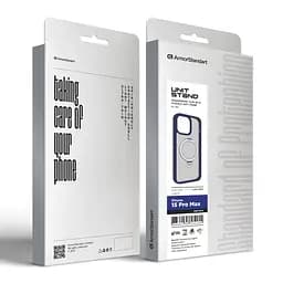 Чехол для Apple iPhone 15 Pro Max, Unit Stand, синий, MagSafe, противоударный защитный чехол-панель с подставкой, поддержкой магнитных держателей и беспроводной зарядки, защита всего корпуса, силикон + поликарбонат, ArmorStandart (ARM70582) - мініатюра 2