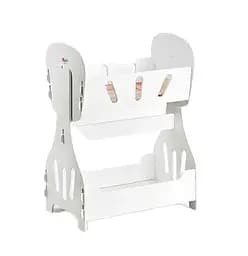 Кроватка для кукол двухярусная, качалка 8005Б МАСЯ белая, в коробке