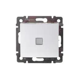 Выключатель Brille одноклавишный с подсветкой белый 774410 Валена