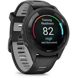Смарт-годинник Garmin Forerunner 265 з чорний силіконовим ремінцем чорного кольору - мініатюра 2