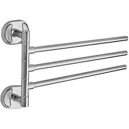 Тримач для рушника поворотний Zerix AFB-0113 ZX5045 3 планки Хром