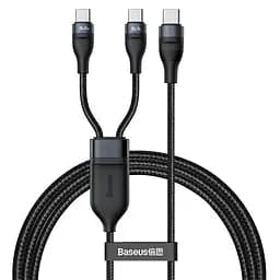 Кабель Baseus Flash 2 in 1 Cable Type-C to Type-C\Type-C 100W 5A 1.5m CA1T2-C01 Black
