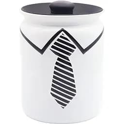 Ємність МВМ My Home 810 г біла з чорним (KP-43 WHITE/BLACK)