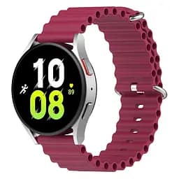 Ремінець для Xiaomi Ticwatch C2 TicWatch E TicWatch S2 Mobvoi TicWatch C2 - темно-червоний ширина кріплення 20мм силікон Watchbands Hump (W37-6WB53552892) - мініатюра 2