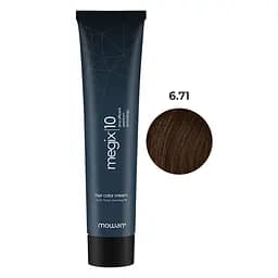 Краска для волос с низким содержанием аммиака Megix10 Mowan 6.71 холодный темный бордовый блонд 100 мл