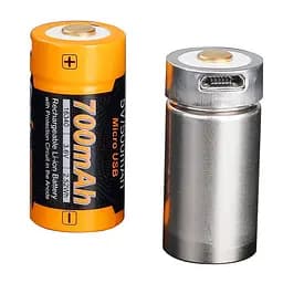 Акумулятор 16340 Fenix 700 UP mAh Li-ion з micro-USB зарядкою - мініатюра 3