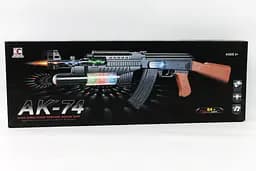 Автомат AK-74 на батарейках, со светом и звуком, в коробке (6974566410556)
