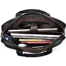 Чоловіча шкіряна сумка для ноутбука та документів чорна Tiding Bag RD-23134 - мініатюра 2