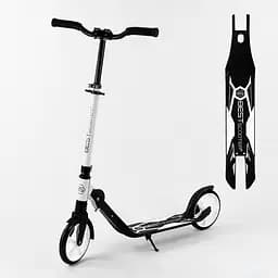 Самокат Best Scooter 60х13х100 см Чорно-білий 000231429 - мініатюра 2