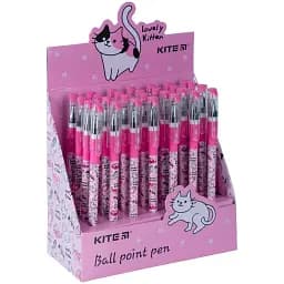 Ручка кулькова Kite Lovely Kitten синя 28 шт. (K24-032-2) - мініатюра 2
