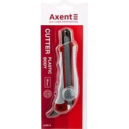 Ніж канцелярський Axent з гвинтовим фіксатором червоний (6705-A)