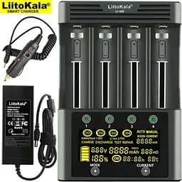 Зарядний пристрій Liitokala Lii-600 на 4 канали (для Ni-MH, Ni-CD, Li-Ion) з блоком живлення і автоадаптером - мініатюра 2