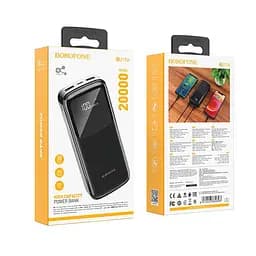 Зовнішній акумулятор Borofone BJ17A Mike digital display power bank 20000mAh чорний - мініатюра 5
