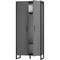 Шкаф лофт закрытый ОП-654 Orange-Line 860х400х1900 Черный/Графит