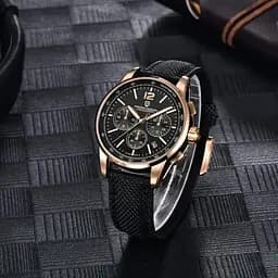 Наручний годинник чоловічий YS008 Rose Gold-Black Pagani Design acs0031090 - мініатюра 3