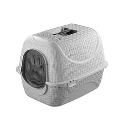 Закритий туалет для котів PRIVE' 41,8x50,5x39,6h, cвітло-сірий