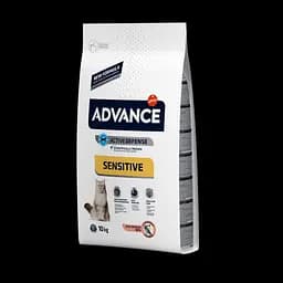 Сухий корм для котів Advance Cat Salmon Sensitive 10 кг. м'ясо лосося для кішок з чутливим травленням