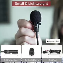 Мікрофон Pixel Lavalier для iPhone (сертифікований Apple MFi) мікрофон Lav для iPhone для відеоблогів зовнішній - мініатюра 4