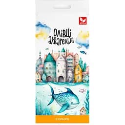 Карандаши акварельные Школьник шестигранные с кисточкой 12 шт. (136SH-12)