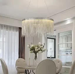 Хромована люстра з ланцюжками Ø 60 см | Арт. SP 07-600 | Line F