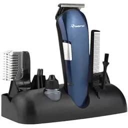 Багатофункціональний триммер Gemei GM-596 для стрижки волосся + гребінець 8 в 1 синій (GM-596_670)