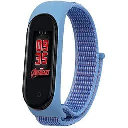 Ремінець Uwatch Replacement Nylon Strap for Mi Band 3/4/5 Bright Blue
