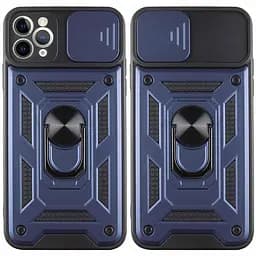 Чохол Ummi Camshield Serge Ring для Apple iPhone 12 Pro / 12 (6.1) Синій / Navy - мініатюра 2