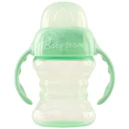 Поильник-непроливайка Baby Team со спаутом и ручками 6+ мес. 180 мл мятный (5022_мятный)