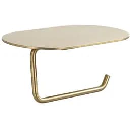 Тримач туалетного паперу з полицею Gappo золотий сатин G30703-3 Золотий