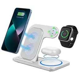 БЗП WIWU Wi-W020 3 in 1 wireless charger White - мініатюра 5