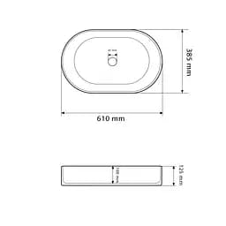 Умивальник VBI Verona 60 onyx glossy накладний VBI-011322 - мініатюра 2