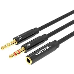 Кабель мультимедийный Jack 3.5mm 4pin F to 2X 3.5mm M Vention (BBTBY)