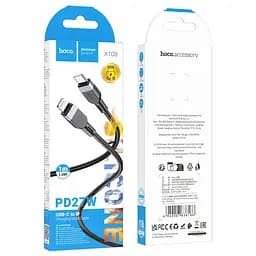 Кабель Hoco X109 Energy PD silicone charging data cable iP Чорний - мініатюра 2