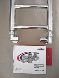 Набір кутових кранів Solomon TEN 7777 1/2" з американкою Chrome 30412 - мініатюра 6