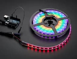 Світлодіодна LED стрічки з пультом чорна на 2м RGB - мініатюра 8