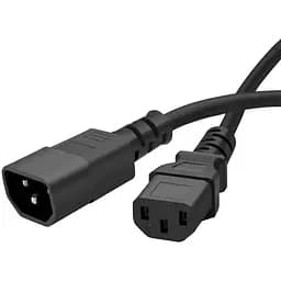 Кабель питания от сети PC-189, черный, 1.8 м, ColorWay, IEC C14 - IEC C13, 3x0.75 мм² (CW-CBP087-BK)