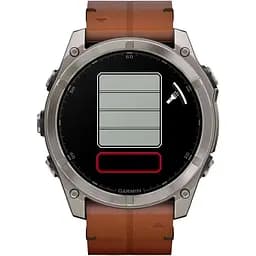 Смарт-годинник Garmin Fenix 8 AMOLED Sapphire 51mm Titanium with Chestnut Leather Band [010-02905-40] [115083] - мініатюра 12