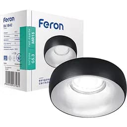 Светильник точечный Feron DL1842 MR16 G5.3 черный хром круг (40043)