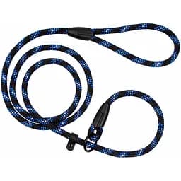 Поводок-удавка для собак Barksi Active (длина 183 см диаметр 12 мм) черно-голубой