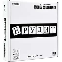 Настільна гра Strateg Ерудит чорно-білий українською мовою (30640)