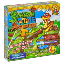Настольная игра "Змейки и лесенки" 7335 "FUN GAME" в коробке (6945717436565)