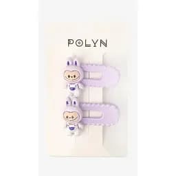 Заколки для девочки Polin 2 шт 4048A-2 Сиреневый