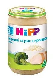 Пюре HiPP Броколі і рис з кроликом, 220 г